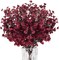 8 Bundles Real Touch Artificial Baby’s Breath Flowers – Faux Gypsophila Silk & Plastic Burgundy Floral Stems for Wedding Bouquets, Home Decor, DIY Arrangements & Party Centerpieces